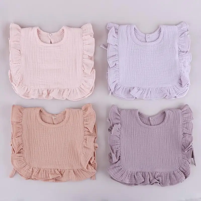 

E06F Lace Bib Fake Collar Baby Feeding Drool Drooling Teething Bandana Soft Comfortable Bibs Infants Blouse Saliva Towel