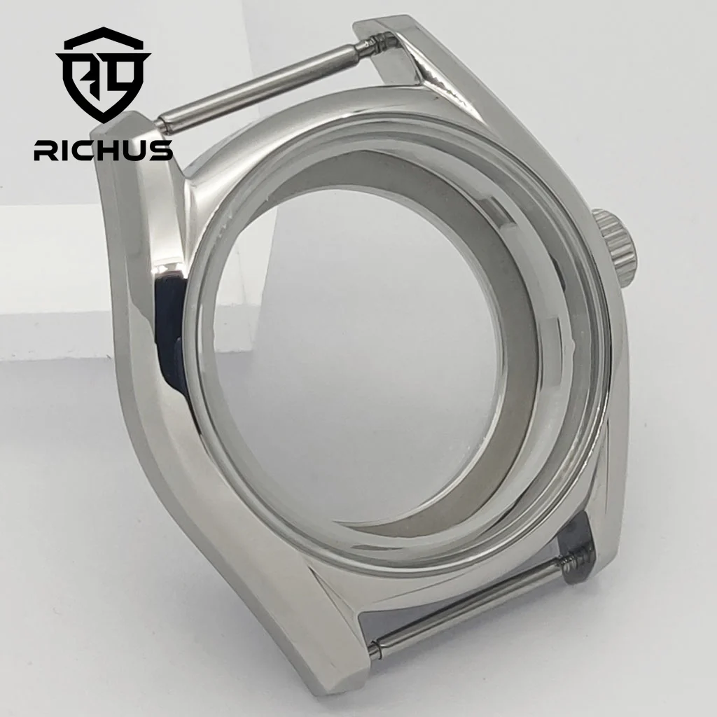 RICHUS NH35 กรณี 40 มม.นาฬิกา Sapphire Glass Fit NH35 NH36 ETA2824 PT5000 Miyota8215-DG นาฬิกาอุปกรณ์เสริม