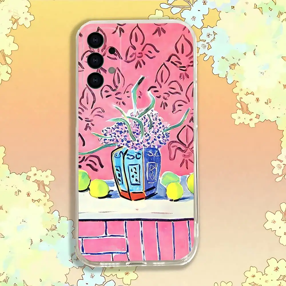 Henri Matisse Art Painting Phone Case For Samsung S24,S25,S30,S23,S21,S22,S20,S10,5G,FE,lite,PIus,Ultra Clear Transparent Cover