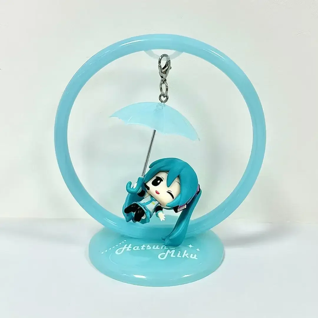 Nowa wersja Q 12CM Anime Hatsune Miku Parasol Piękna dziewczyna Seria PVC Figurka akcji Model Zabawki dla dzieci Lalka Ozdoby Fani Prezenty