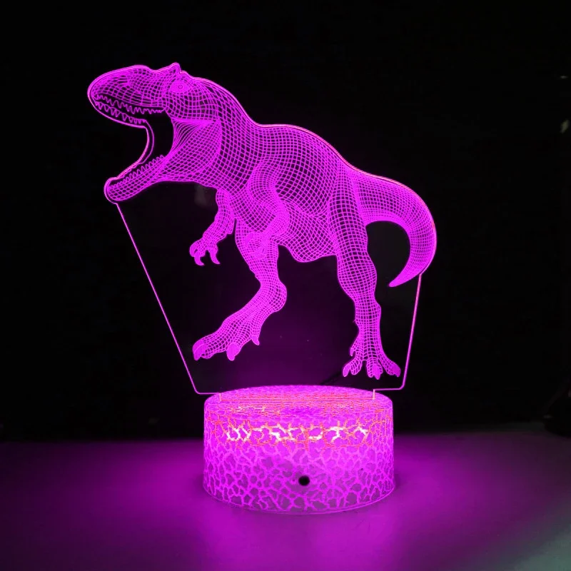 

Nighdn Dinosaur Night Light Acrylic LED 3D Illusion Lamp USB Bedside Table Lamps Dinnosaur Gift for Kids Boys Girls Room Decor