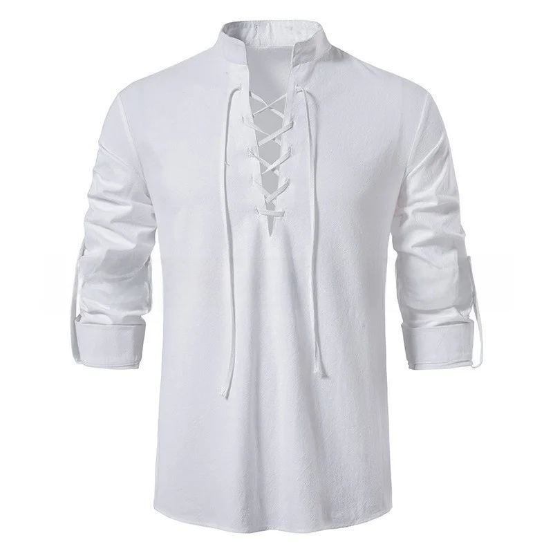 Halloween Costume Mens Casual Beach Stand Collar Dr Henley T-shirt Straight Leg Pants Cleanfit Style PVC Material Unisex