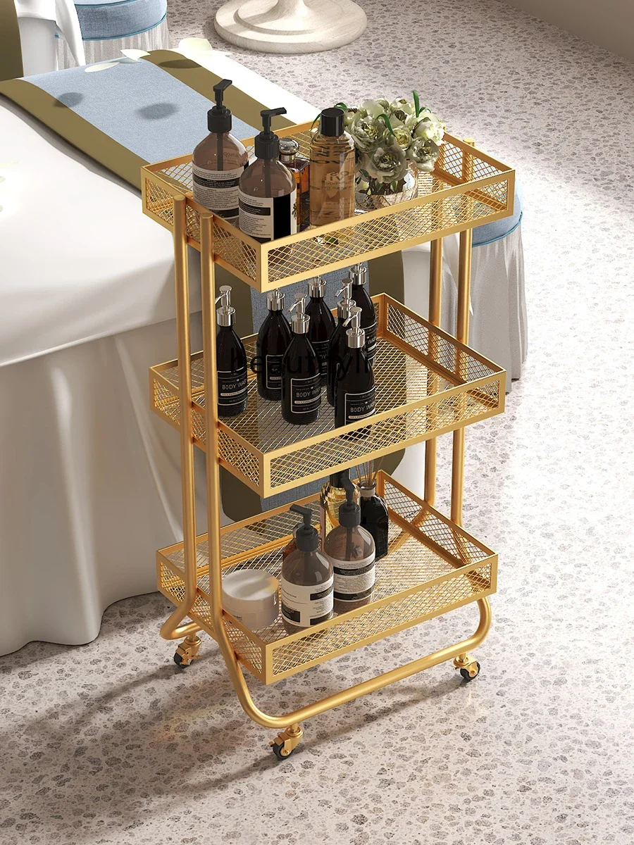 

SS03A High-End Beauty Car Trolley Rack Nail Beauty Eyelash Beauty Mobile Storage Rack