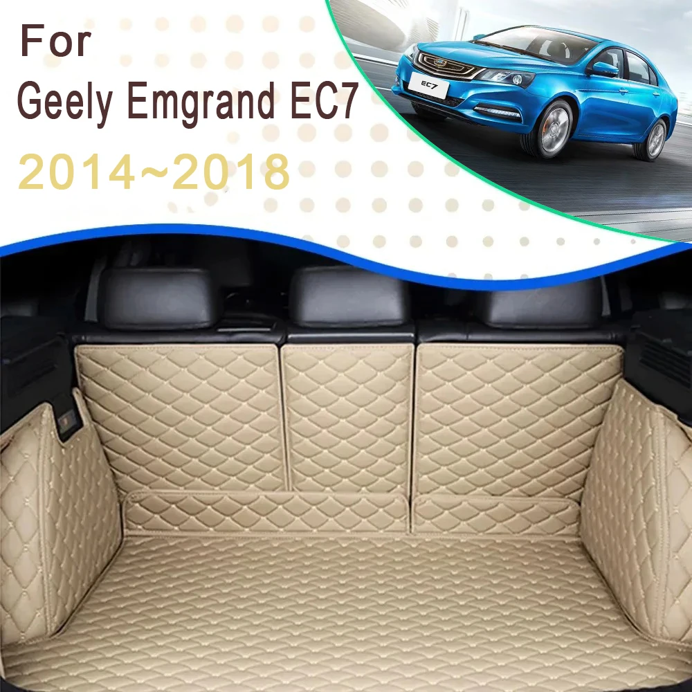 

Car Trunk Cargo Liner For Geely Emgrand EC7 7 MK2 Sedan 2014 2015 2016 2017 2018 Rear Boor Mat Carpet Storage Pads Accessories