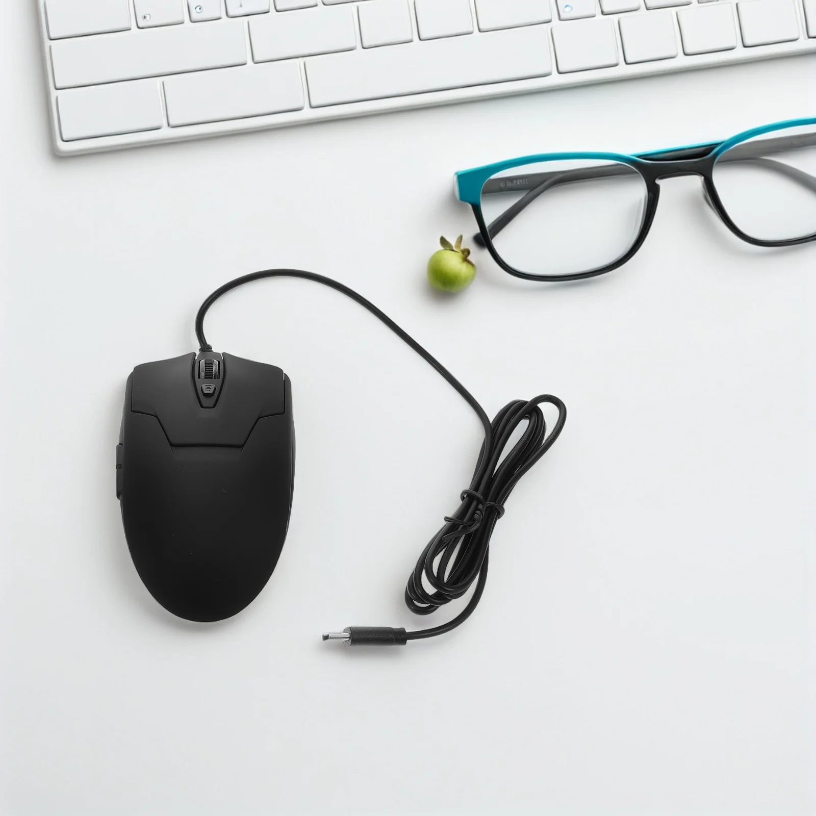 

Glowing Wired Mouse Black Office Gaming Computer Accessories USB Button Laptop Desktop Smartphones Tablets Corded Mouse