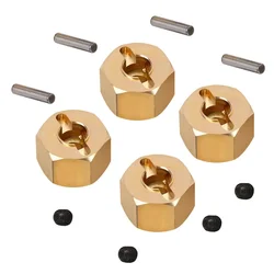 4PCS Metal Brass Heavier Wheel Hex Hub 8/9/10MM for 1/10 RC Crawler Axial SCX10 90046 RR10 RGT 86100 MST UTB18