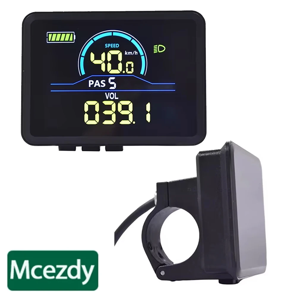 

P5C Electric Bike LCD Display Meter 24V-60V Ebike Intelligent Display UART Colorful LCD Display Meter