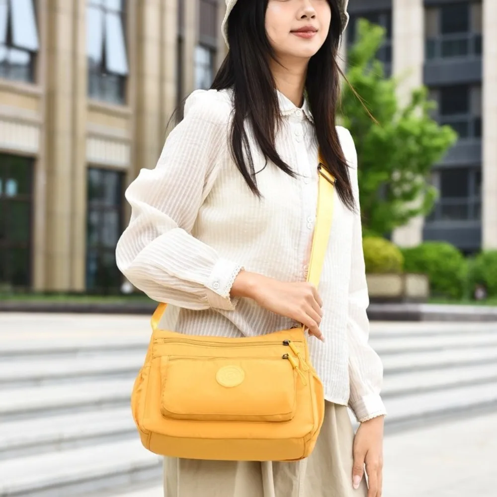 

Сумка через плечо из ткани Оксфорд с несколькими карманами, многослойная многослойная сумка для мамы, сумка для телефона, сумка через плечо большой вместимости в корейском стиле