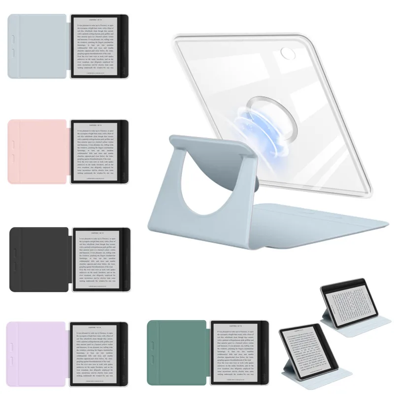 

Magnetic Detachable Acrylic Clear Back Smart Cover for Tolino Vision Color 2024 Vision6 7" Ebook Stand Case Cover