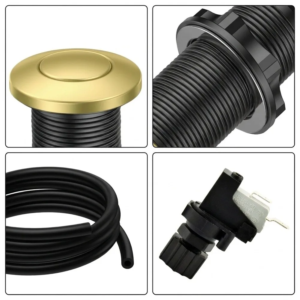 Air Pressure Switch with Tactile Push Button Stainless Steel and Plastic Construction for Spa Bath Applications
