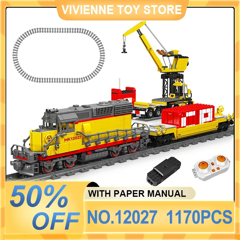 

MOULD KING 12027 High-Tech EMD SD40-2 Diesel Locomotive Model Building Blocks Bricks Train Puzzle Toys Christmas Gifts For Kids