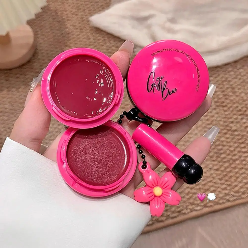 Balsamo per labbra a doppio effetto Smalto per labbra con pendente opaco e lucido Smalto per labbra in gelatina a doppio strato Umidità idratante Perfetto per stratificazione E2W6