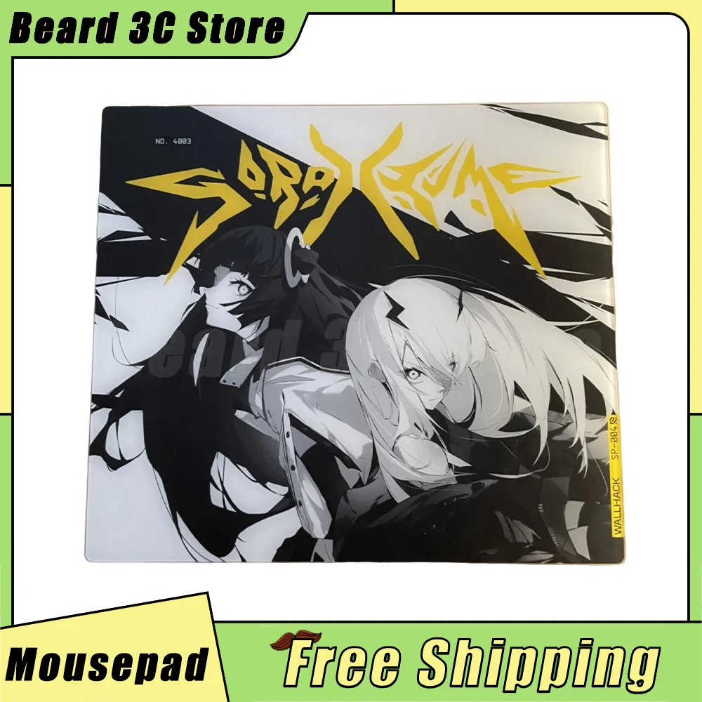 Wallhack SP-004 Twins Mousepad Anti Slip Tempered Glass Mouse Pad Customization Replica Mousepads Valorant CS2 FPS Gamer Gifts