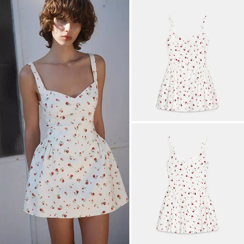 

Весенняя новинка: Женское свободное платье с цветочным принтом, пышными рукавами, в этническом стиле, для праздников и повседневной носки