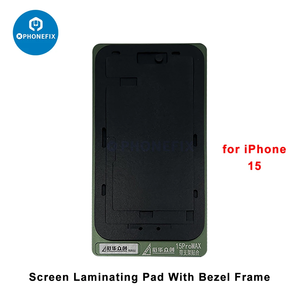 مجموعة وحدة قالب محاذاة شاشة LCD ، إطار إطار إطار ، وسادة مطاطية تغليف لهاتف آيفون 15 و 14 و 13 ميني و 12 برو ماكس و XS وإصلاح الشاشة