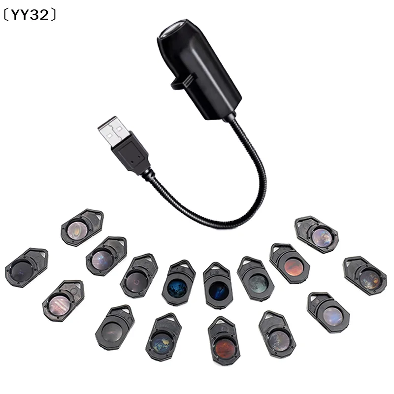 USB Ceiling Moon Earth Projection Atmosphere Light Starry Sky Lamp Night Light Romantic Bedroom Decora Galaxy Projector〔YY32〕