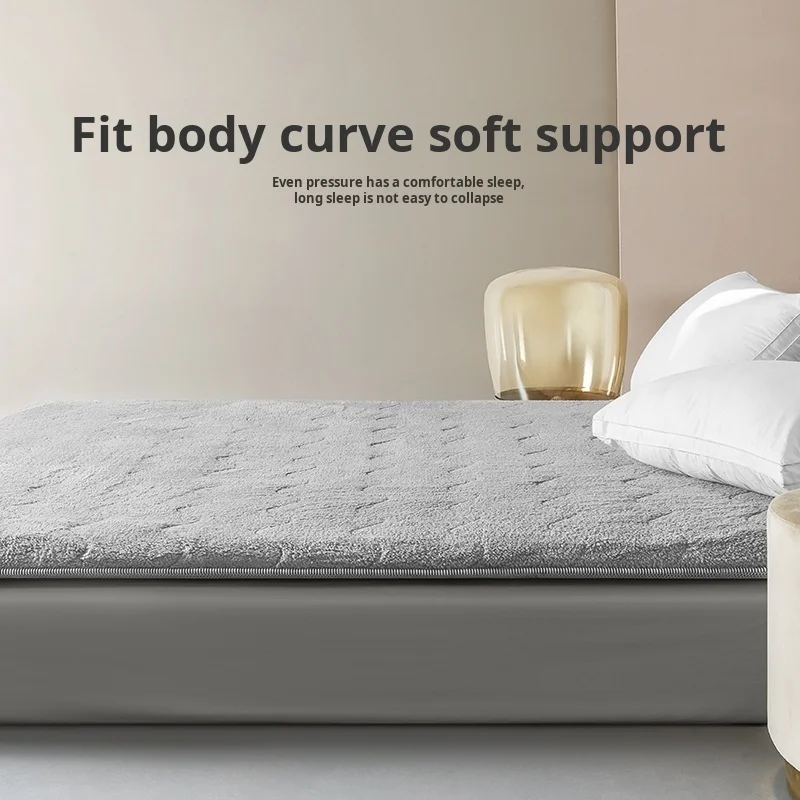 Wool Tatami Mattress Foldable Thick Warm Sleeping Pad Floor Mattress Topper for Winter Home Bedroom Dormitory Comfortable Use image 3