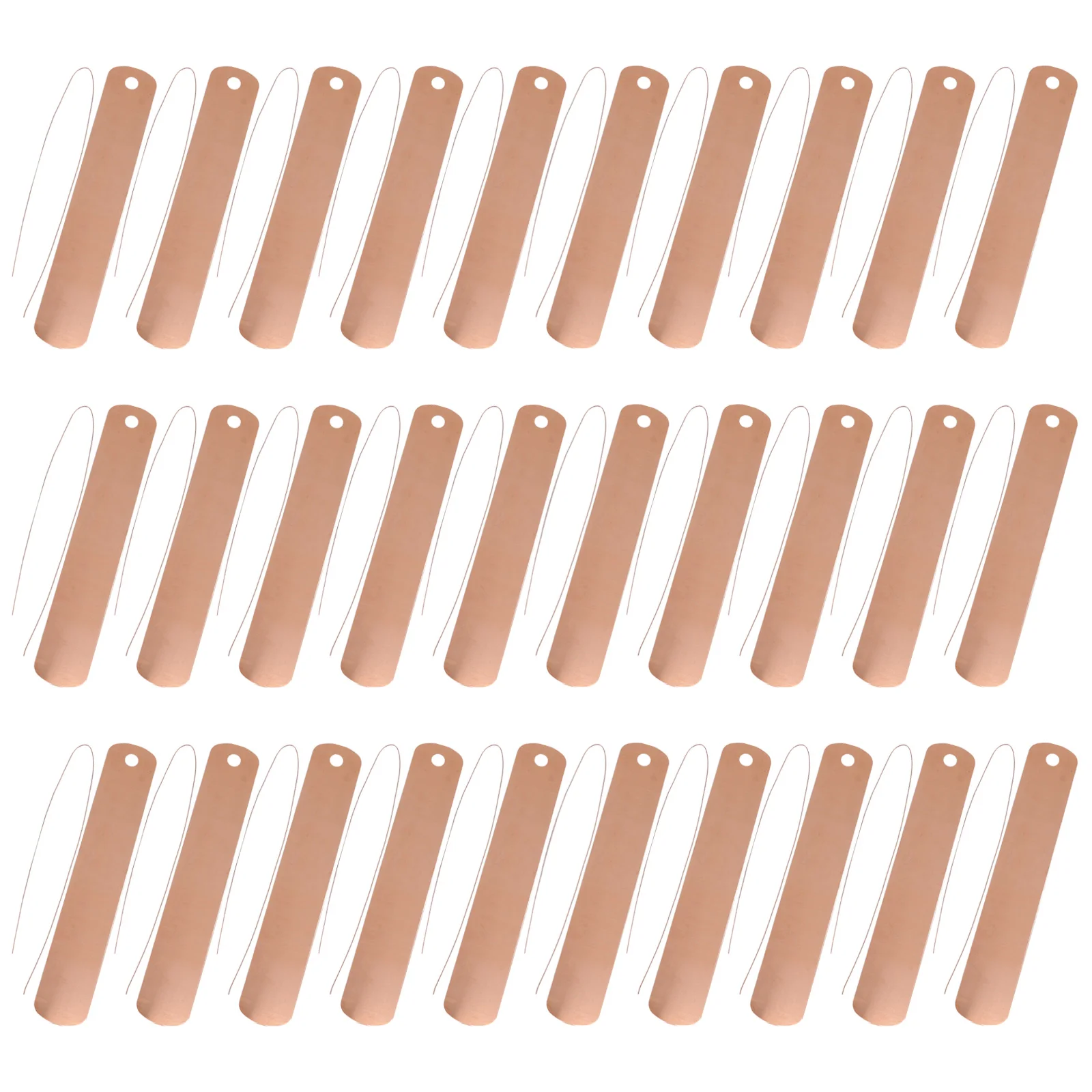 

30 Sets Copper Plate Label for Garden Flower Plant Vegetable DIY Signs Lightweight Practical Gardening Tag Copper Wire Hole