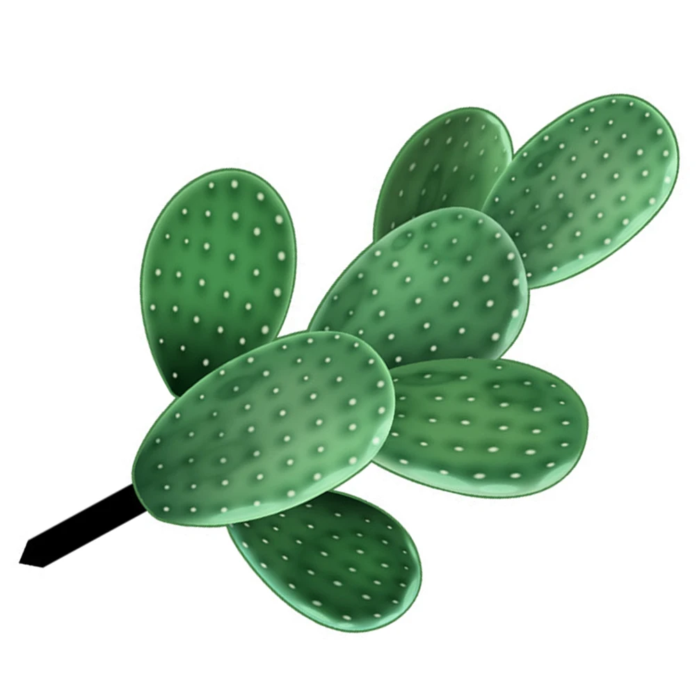 

Cactus Sculpture Garden Stakes Ornament Three-dimensional Acrylic Iron Statue Outdoor Decorations Ornaments
