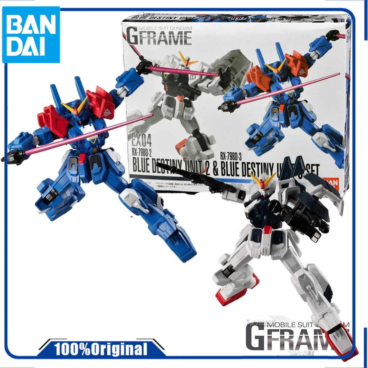 Bandai Genuine /Original  G FRAME SERIES EX EDITION 04 BLUE DESTINY UNIT 2 & BLUE DESTINY UNIT 3 SET     Action Figure Toys For