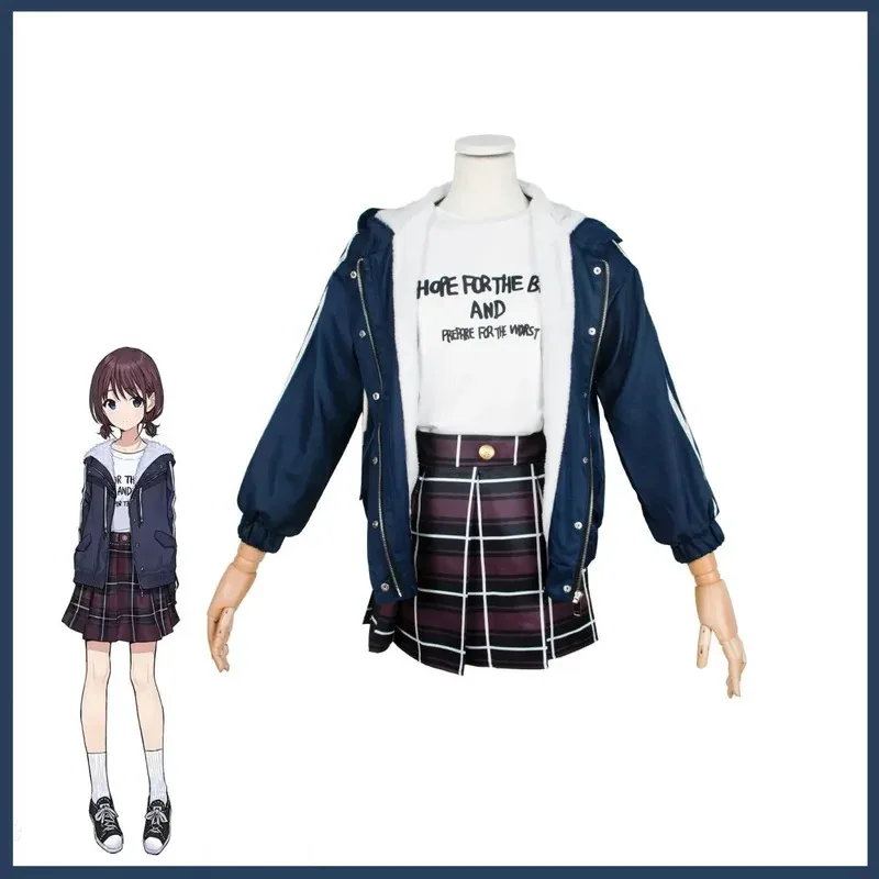 أنيمي الفتيات الفرقة صرخة Iseri نينا تأثيري حلي Togenashi Togeari Togetoge معطف الشتاء تنورة شعر مستعار امرأة Kawaii عيد الميلاد البدلة ؛ 2' #1