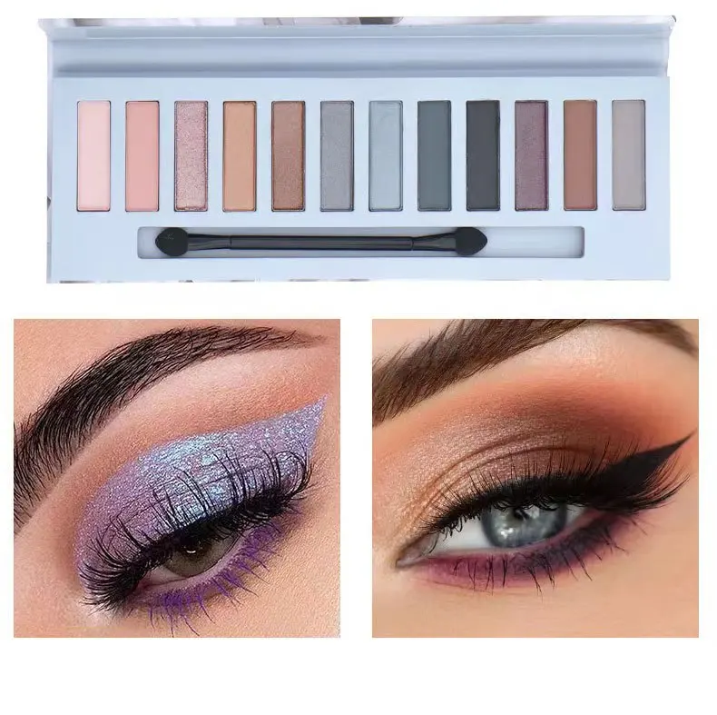 Kalter grauer Rauch Make-up Lidschatten perlmutt matt große Grundfarbe Lidschatten europäische und amerikanische Kosmetik