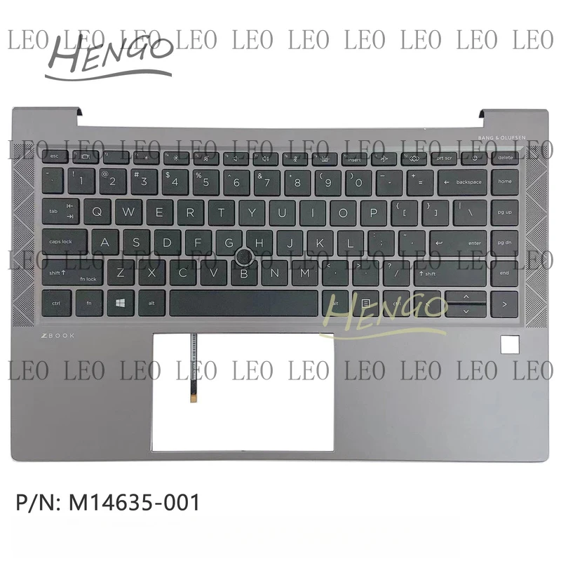 SS  New For HP zbook Firefly 14 G7 Palmrest Upper Case Cover US Keyboard M14635-001