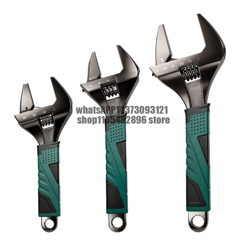 Hardware tool movable wrench high hardness industrial grade movable wrench black nickel large opening large torque movable