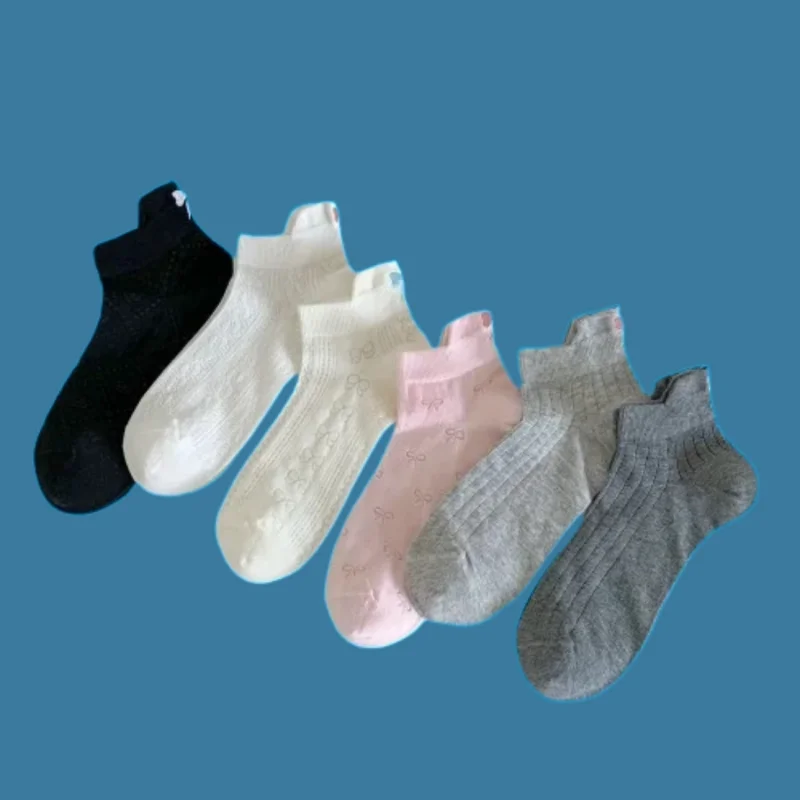 2/5 Pairs Boat Socks Cotton Socks Exquisite Little Butterfly Women's Summer Cotton Socks Japanese Thin Casual Sweet New Socks