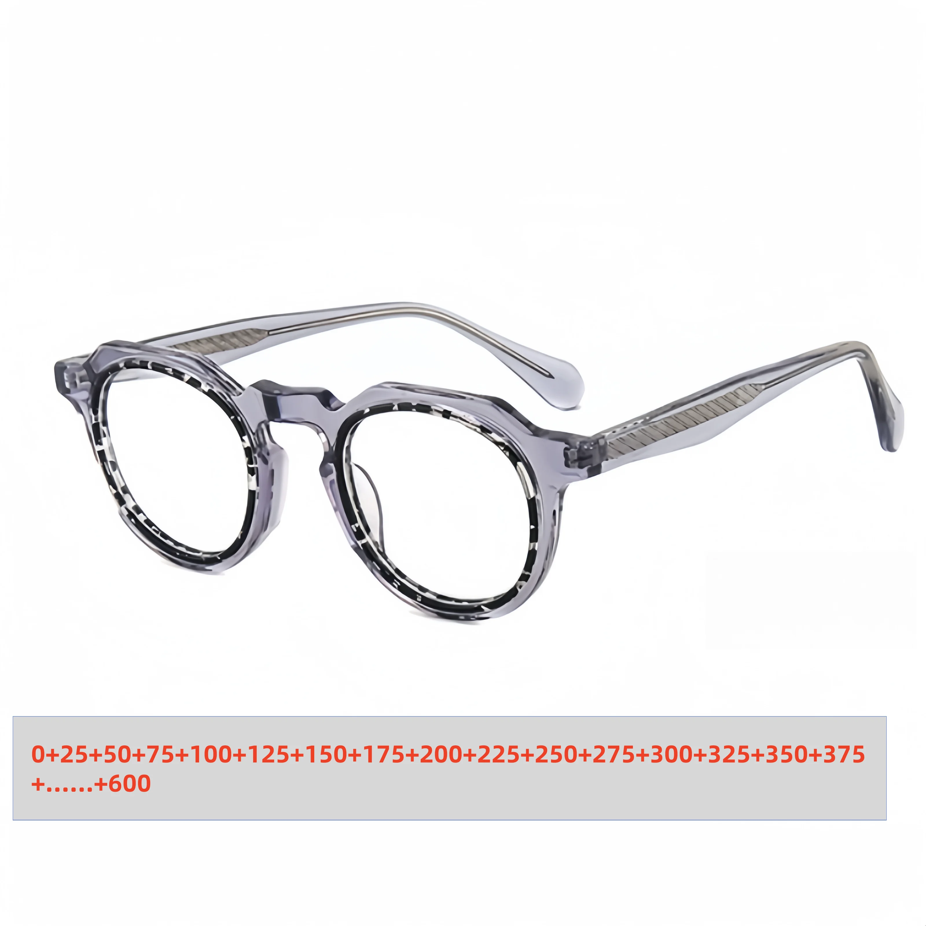 

Vintage Acetate Reading Glasses Men Handmade Prescription Glasses Frame Women Luxury Eyewear 0 +25+50 to +600