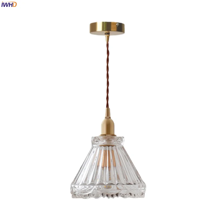 

IWHD 4W Clear Glass LED Hanging Lamps Bedroom Decoration Living Room Kitchen Interior Lighting Vintage Pendant Light Hanglampen
