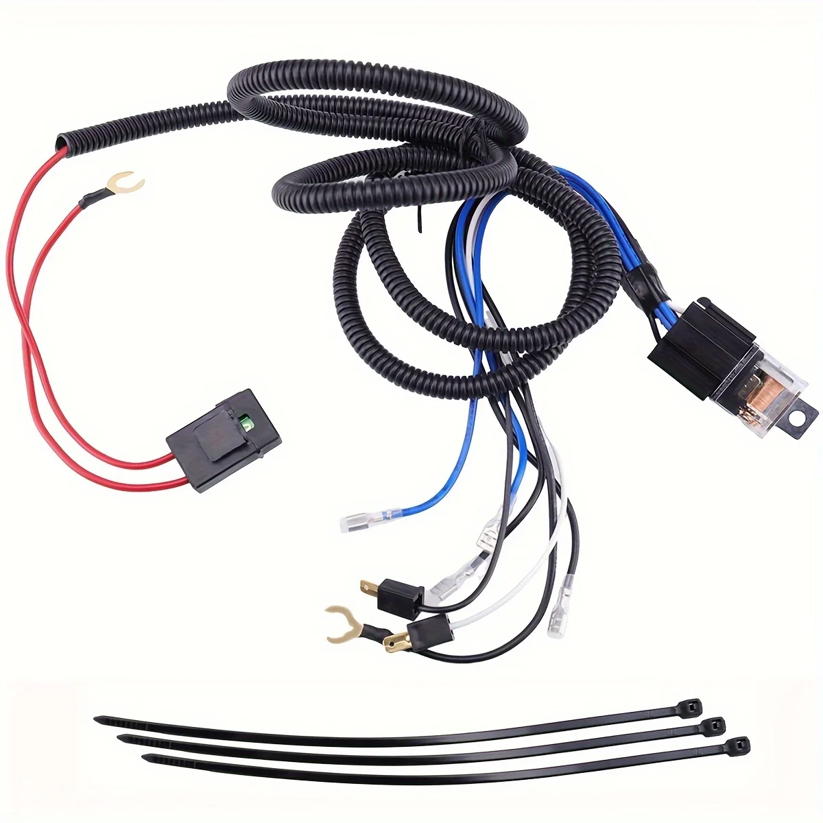 Horn Wiring Harness Relay Kit for Car Truck 80a 4pin Spst Normally Open (Relay 4 pin Double Horn Wiring Harness, 12V)