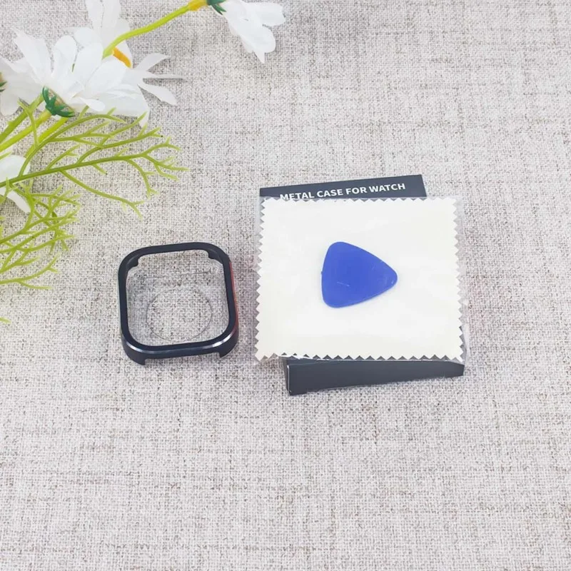 Capa protetora de metal anti-arranhões A53M para Amazfit Bip Max, para acessórios simples de moldura de relógio, relógio inteligente