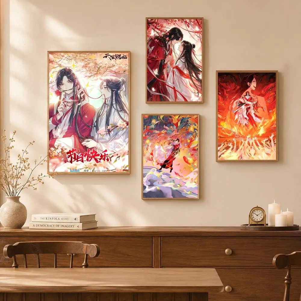 Anime-Heaven Officials Blessing BL Poster Self-Adhesive Wall Art Poster HD Waterproof PP Bedroom Cafe Gym Home Decor Gift