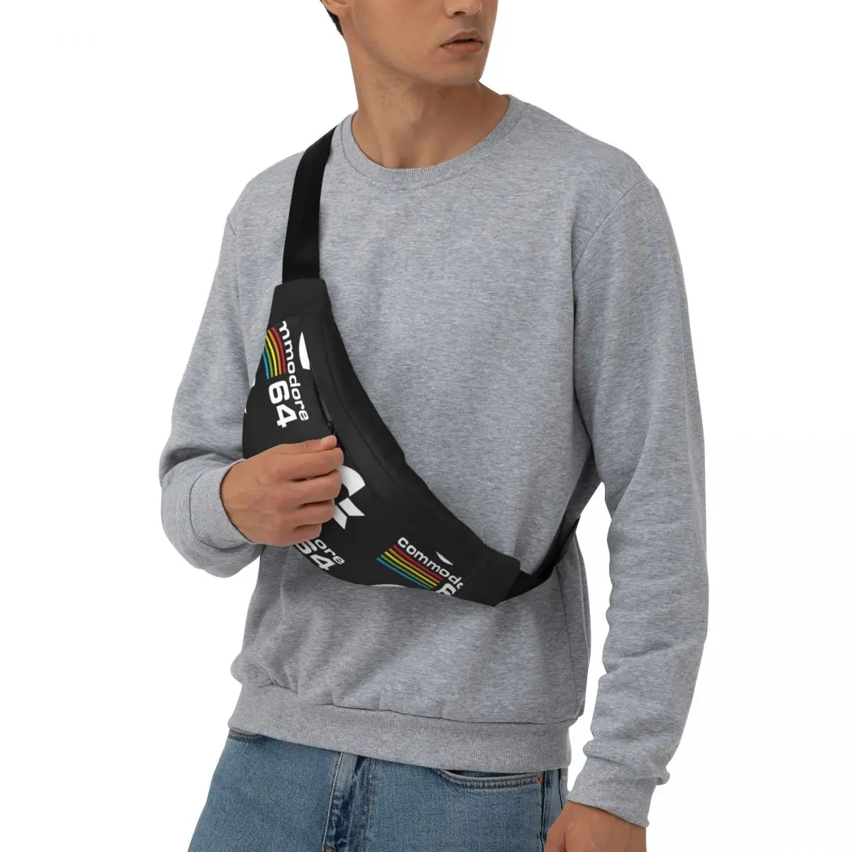 Commodore 64 LOGO Unisex Waist Bag Multifunction Sling Crossbody Bags Chest Bags Short Trip Waist Pack