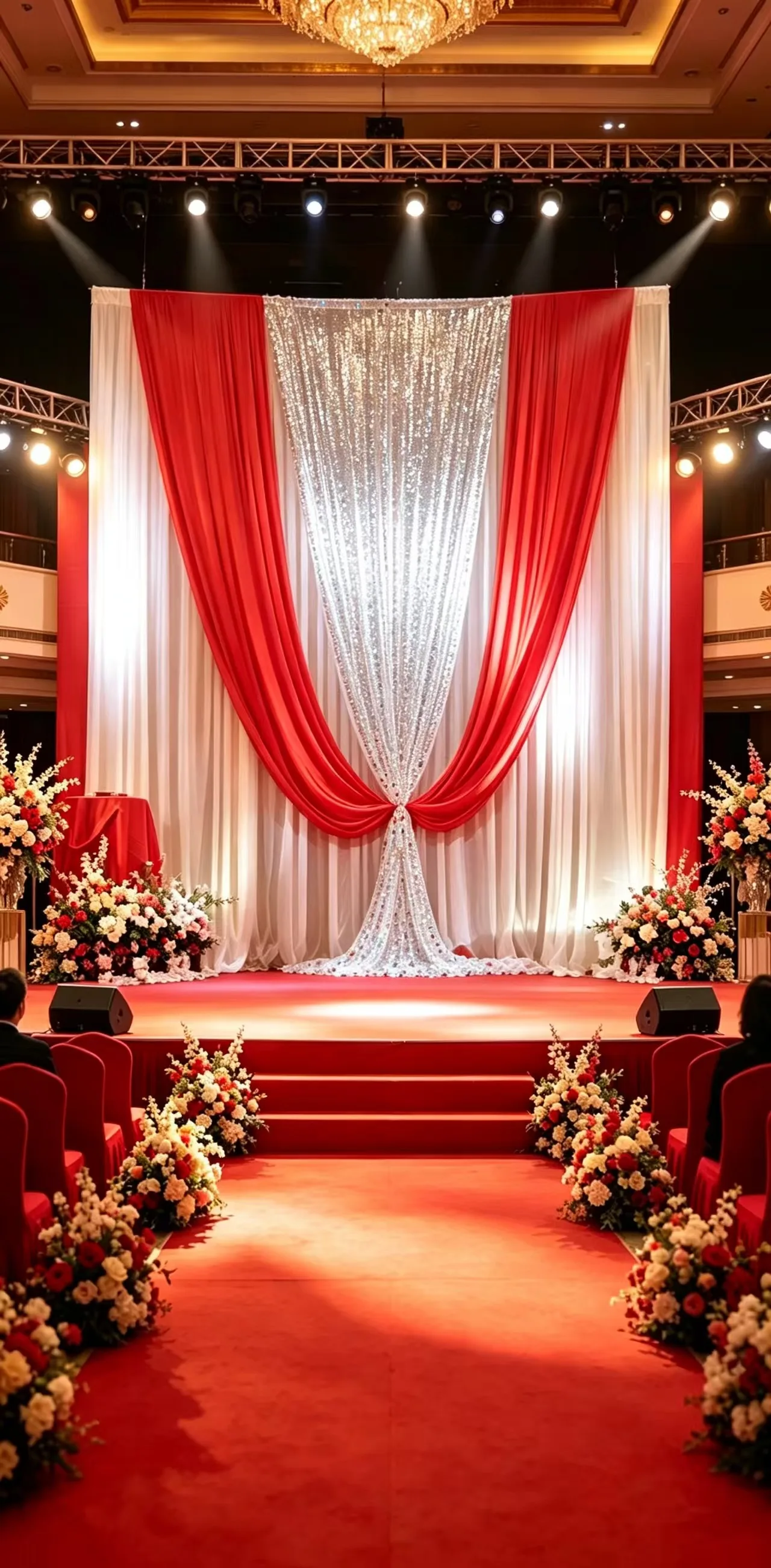 

3x3m/10X10FT White Silk Wedding Backdrop Curtain With Top Swag Drape Stage Background Photo Booth Event Party Decoration