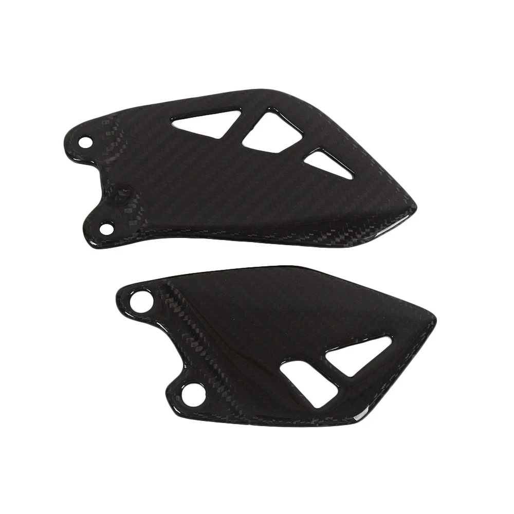 Real Carbon Fiber Rearset Foot Peg Mount Heel Guard Plates For Kawasaki ZX10R 2011 2012 2013 2014 2015 2016 2017 2018 2019