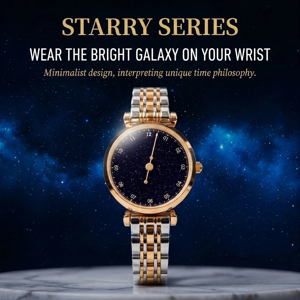 Luxury Brands for Women's Watch Starry Sky Dial Minimalist Design Bracelet Fashion Female Unusual Rare Woman Watches for Women