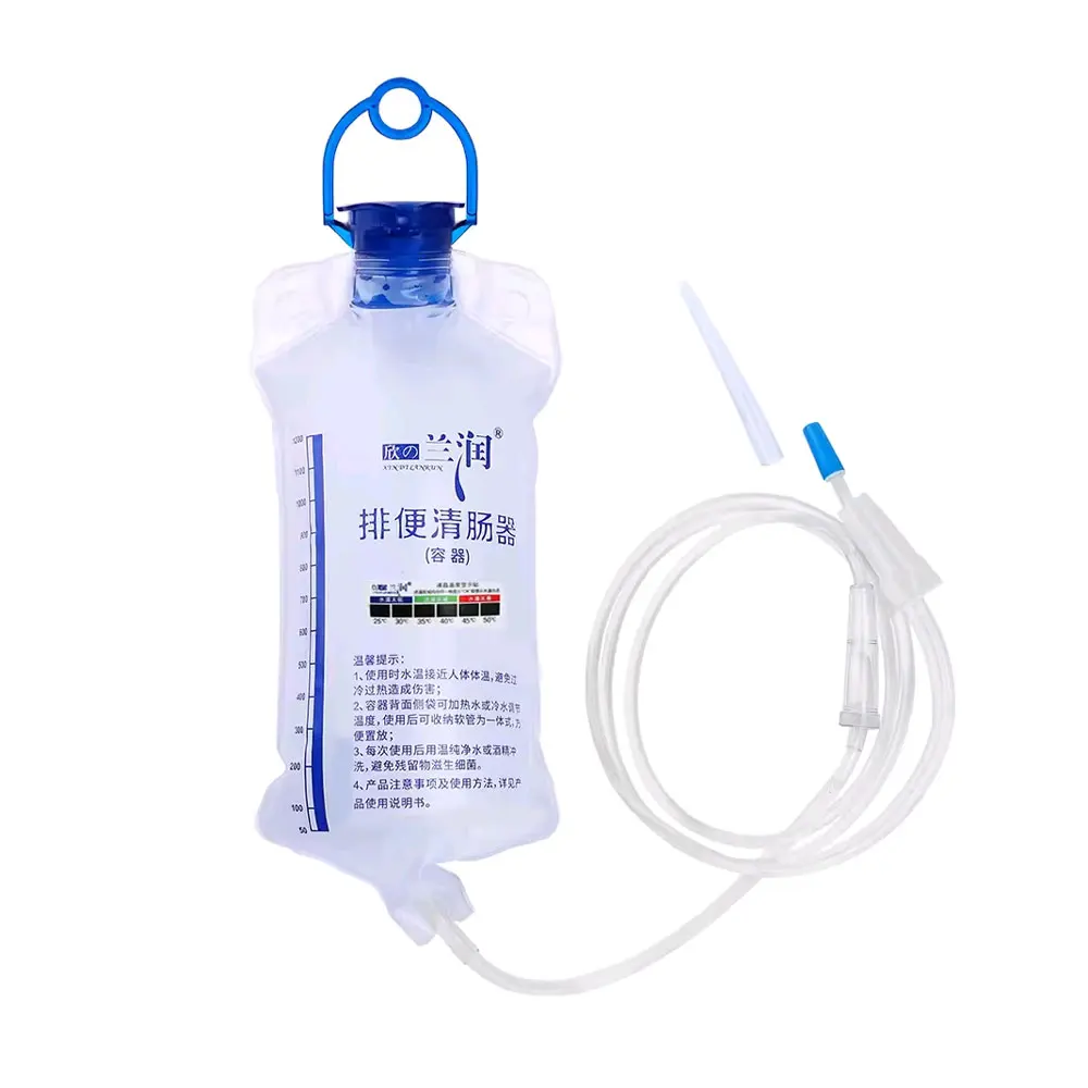 1200 مللي حقنة شرجية عدة سبا الأمعاء إزالة السموم القولون العلاج المائي الشرج والمهبل تنظيف الطبية المنزلية حقنة شرجية حقيبة المرأة الشرج دش
