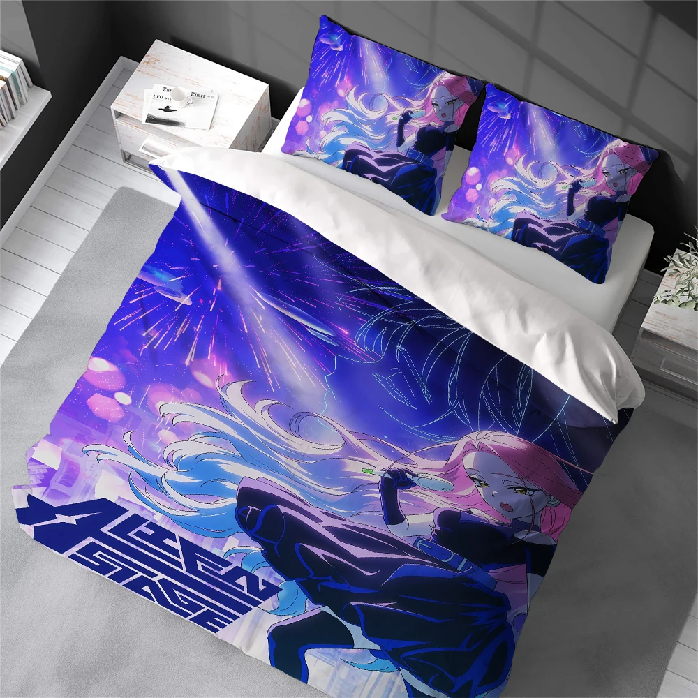 Cartoon Band A-Alien Stage Duvet Cover Set Home Style Bedding Soft Laundry Cotton Bed 3 Piece Set Student Dormitory Gift