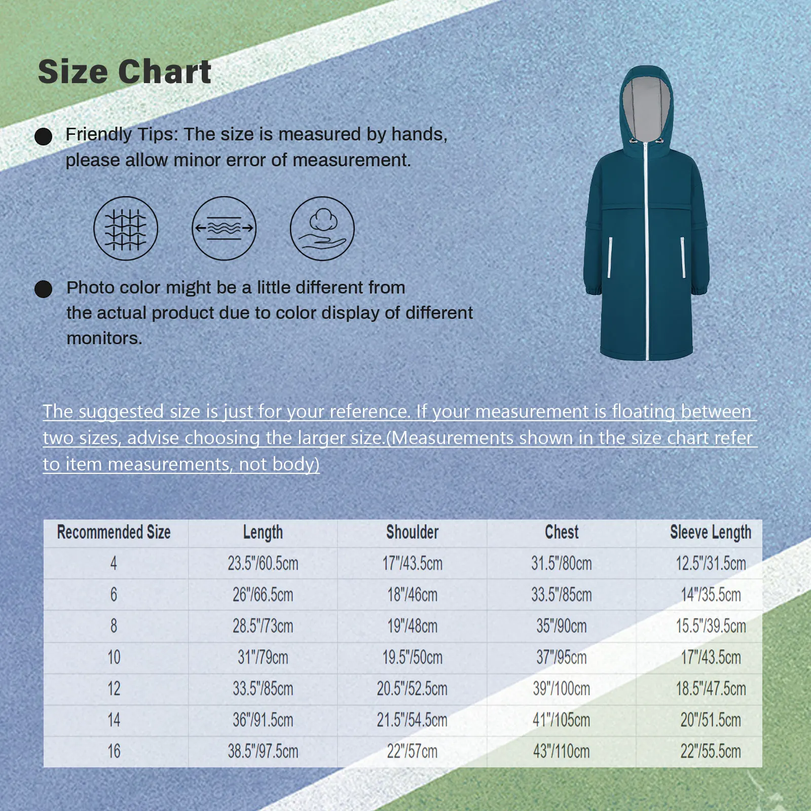 Kids Windproof Surf Long Sleeve Outdoor Warm Changing Robe With Hood Quick Dry Waterproof for Swimming Surfing Diving Beach