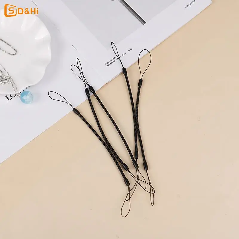 5pcs Stylus Spring Secure Cord Mobile Phone Lanyard Plastic Spring Cords Phone Strap Keycord Spring Rope Lanyard Hang String