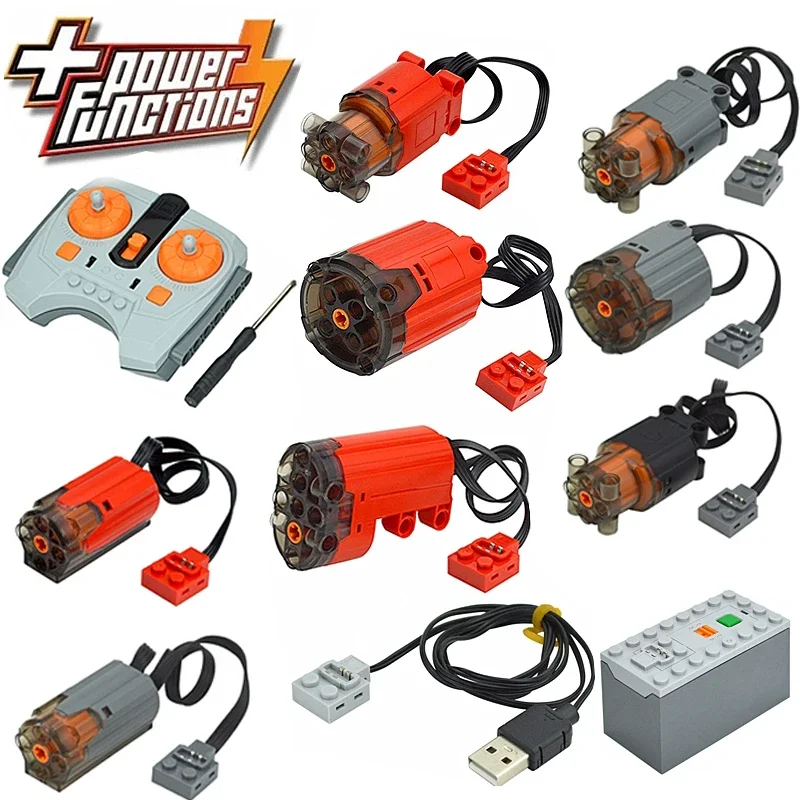 PF-modelsets Bouwstenen Multi Power-functies Technische onderdelen Hoge snelheid M XL L-motor Servomotor Monstermotor Leduo