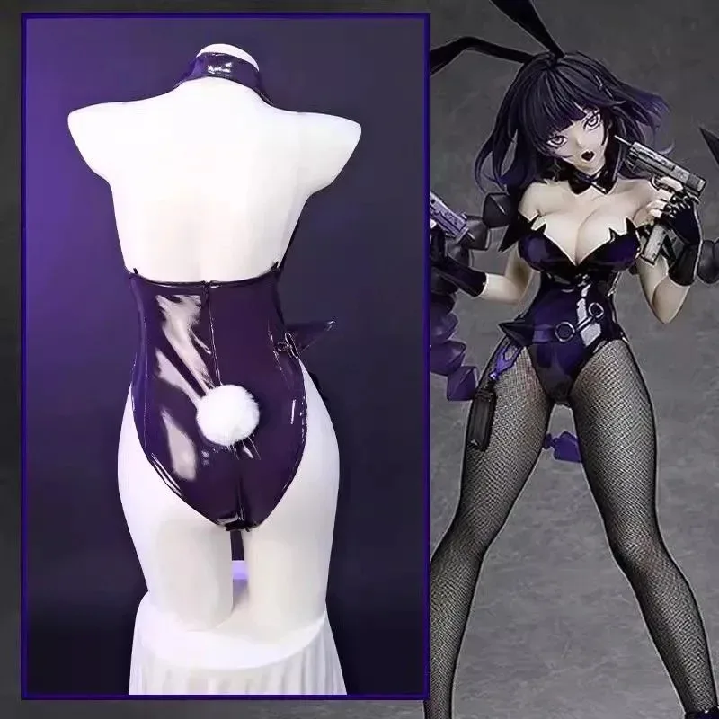 أزياء تنكرية للفتيات على شكل أرنب من فرينج نازومي كرنفال الهالوين لحفلات لعب الأدوار بدلة أرنب أرجوانية زي نسائي مثير