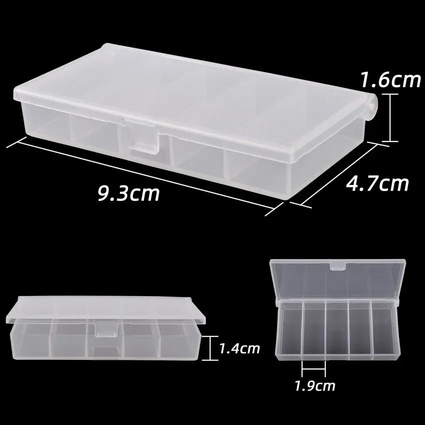 5 Compartments Fishing Tackle Box Plastic Waterproof fishing equipment Fish Lure Hook Bait Storage Case Organizer Container