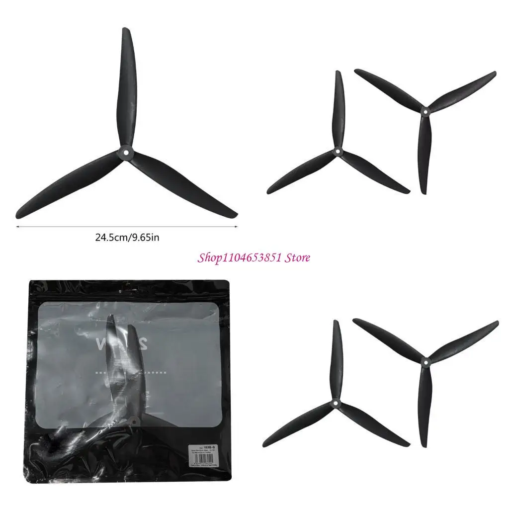 2Pcs/pack Lightweight Propellers 1170-3 3 Leaf 11inch Traverser Machine Glass Fiber Nylon Highly Tension Propellers