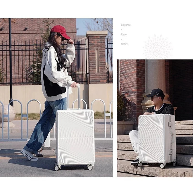 2024 New Luggage 20-inch Travel Suitcase Thickened Aluminum Frame Password Trolley Case 29-inch Large-Capacity Spinner Wheel