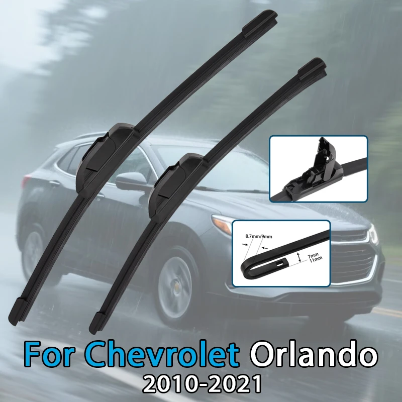Für Chevrolet Orlando 2010-2021 24'' + 19'' & 24'' + 16'' Auto Wischer Klinge Front scheibenwischer Fit U Haken Arm Windschutzscheibe Auto Wischer Klingen