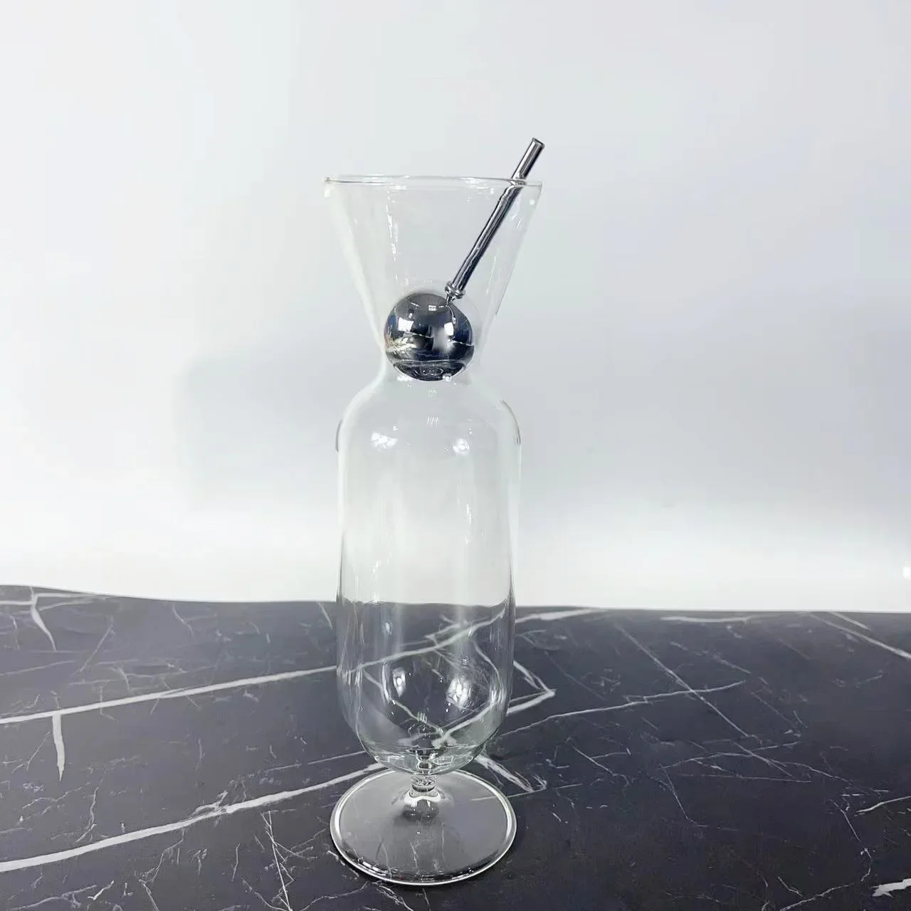 Modern simple European crystal silver glass wine set wine glass ornament