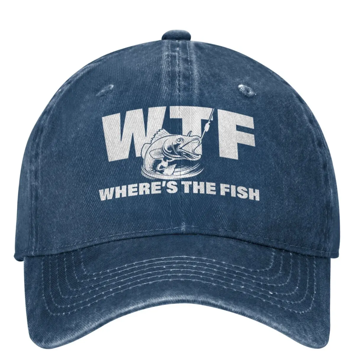 Where Is The Fish Washed Baseball Cap text Streetwear Hip Hop Dad Hats Spring Female Male Kpop Rock Designer Baseball Caps